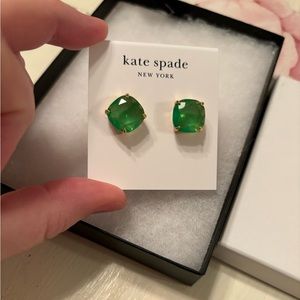 BN Kate Spade faux emerald earrings.